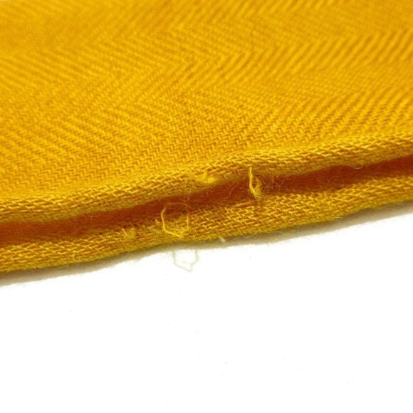 HERMES Carrejean/Shawl Carre 140 H243870S Yellow Brown White Cashmere Silk - Picture 7 of 9
